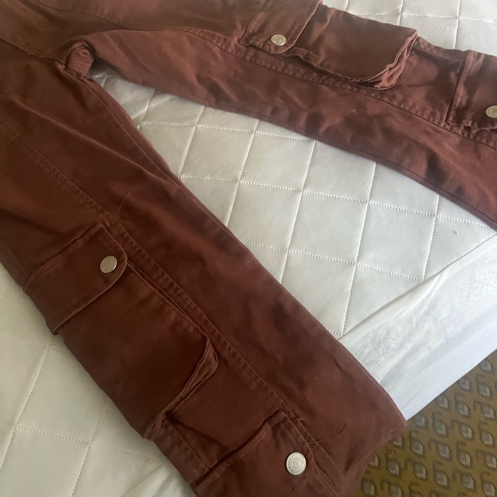 Brown slim, fit with flair, cargo pants
